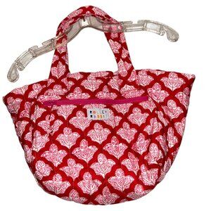 Roberta Roller Rabbit pinky red Indian Block Print quilted cotton bag purse